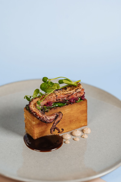 Artistically presented plate